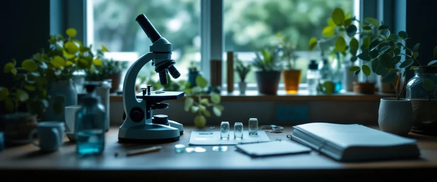 Biology study scene