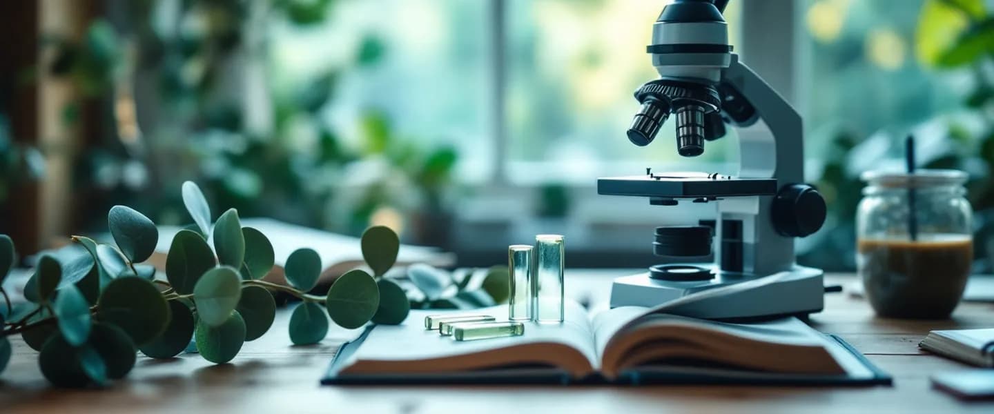 Biology study scene