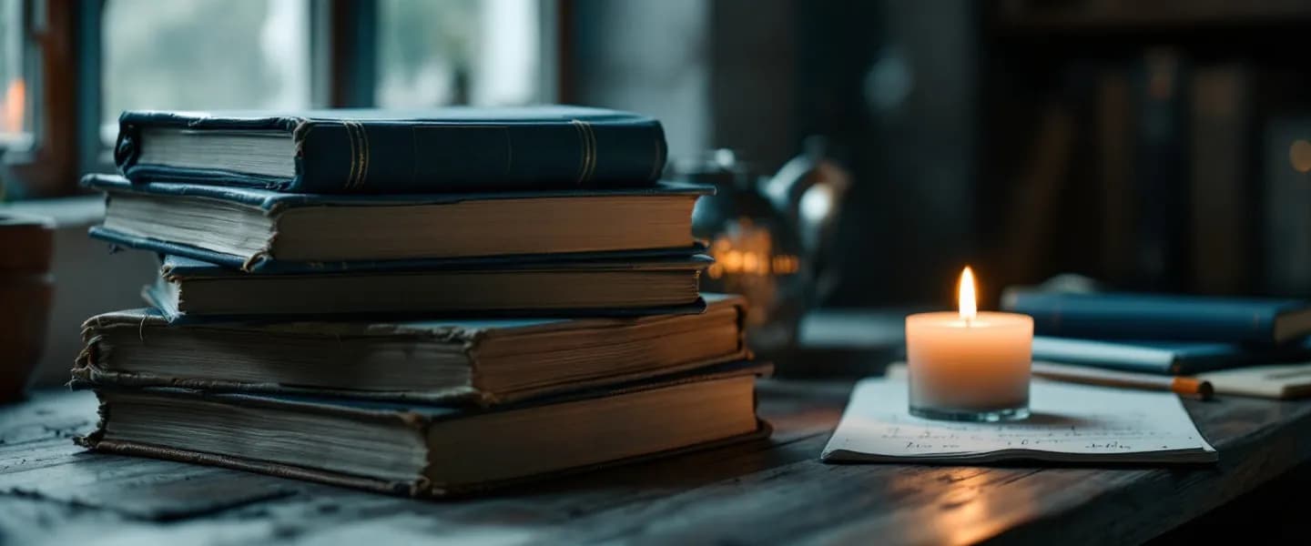 Philosophy study scene