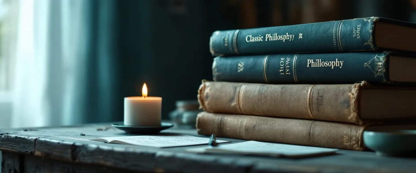 Philosophy study scene