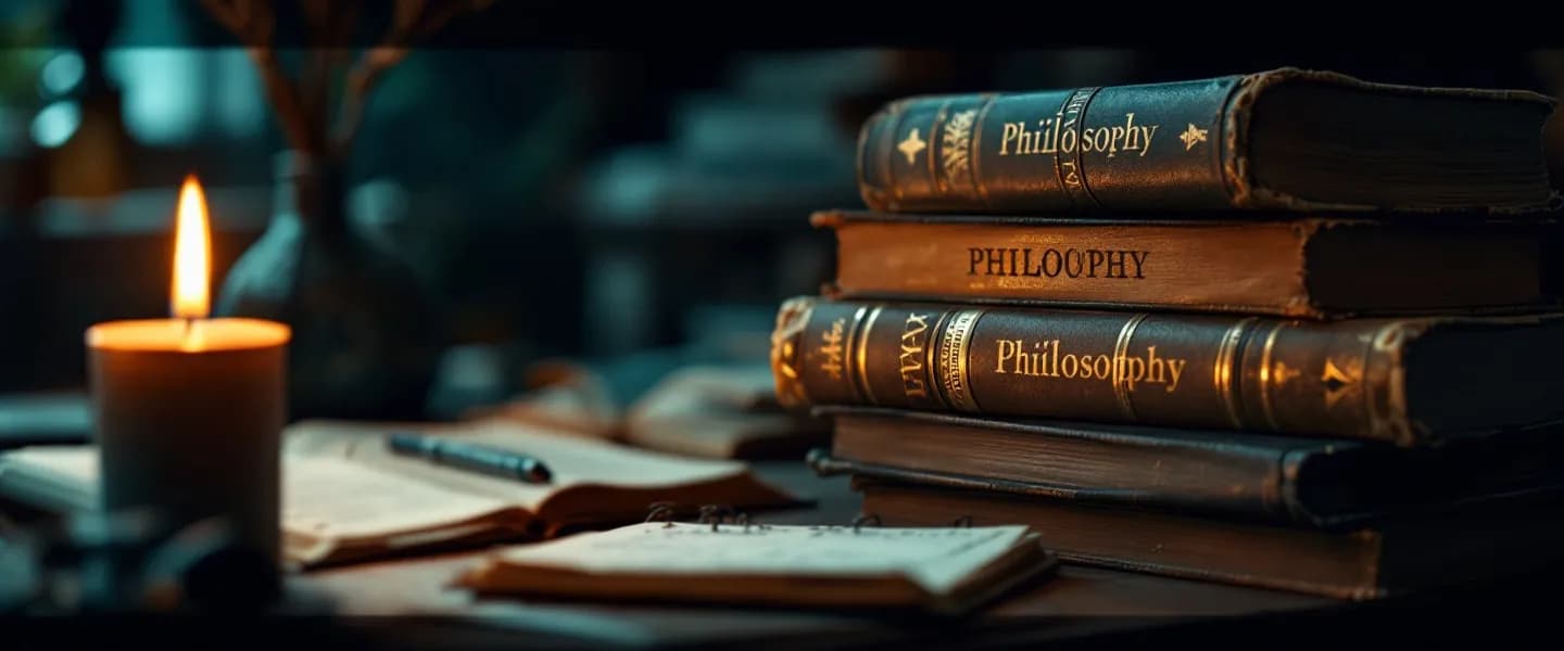 Philosophy study scene