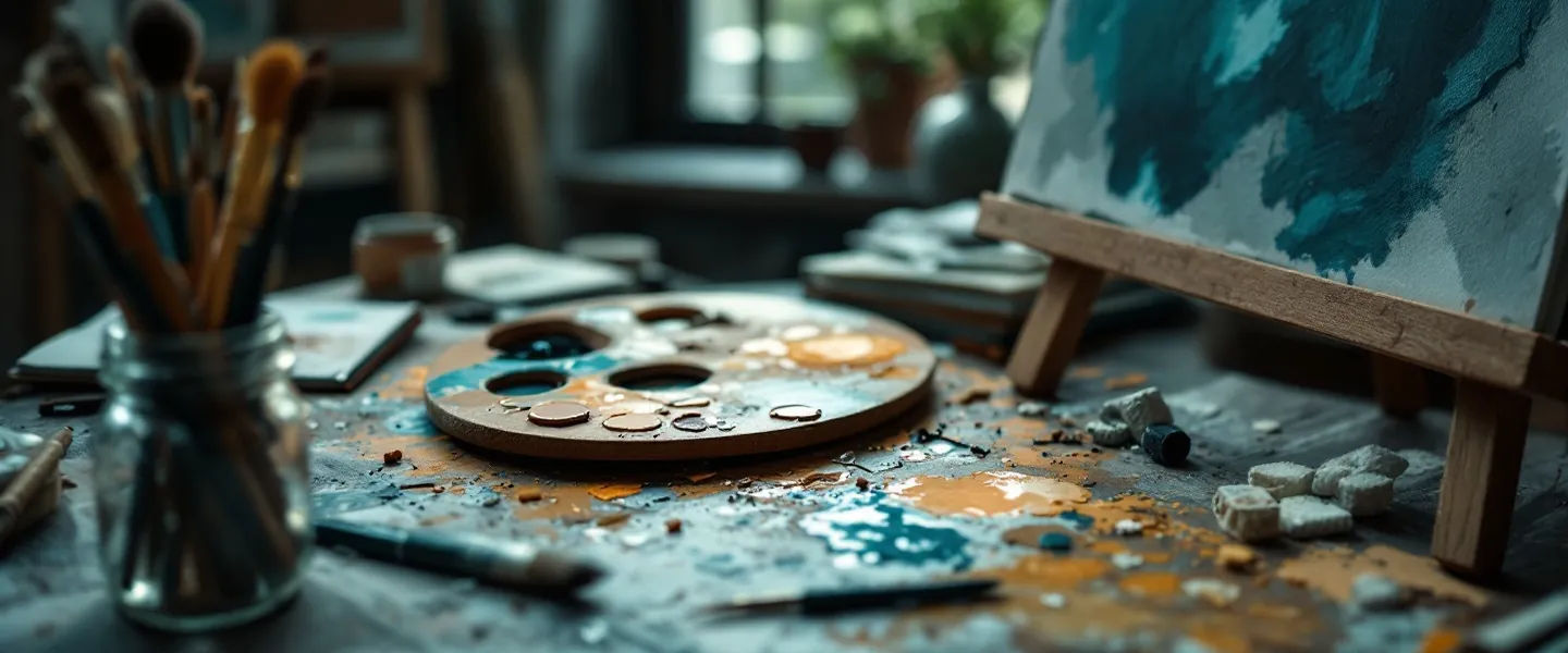 Art Making and Exhibiting study scene