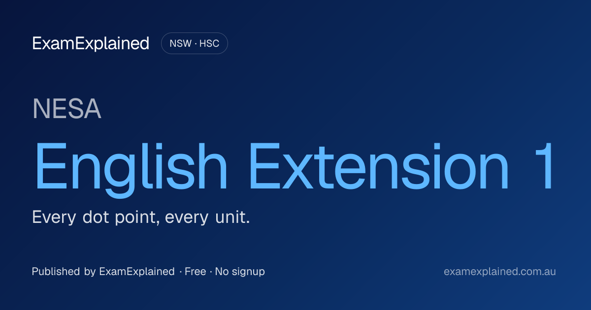 English Extension 1 (2026 guide) - English Extension 1 (HSC ...