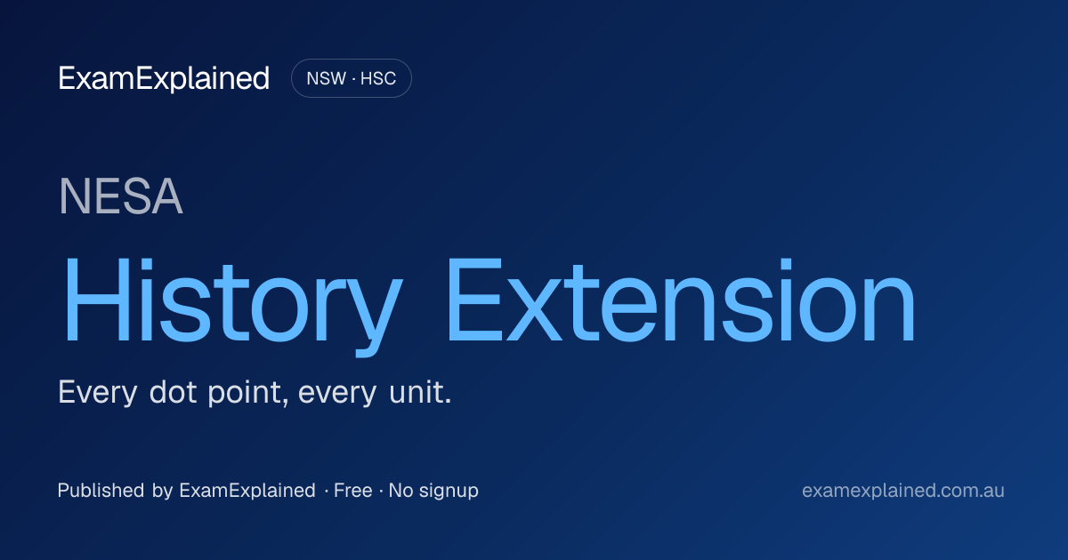 History Extension (2026 guide) - History Extension (HSC ...