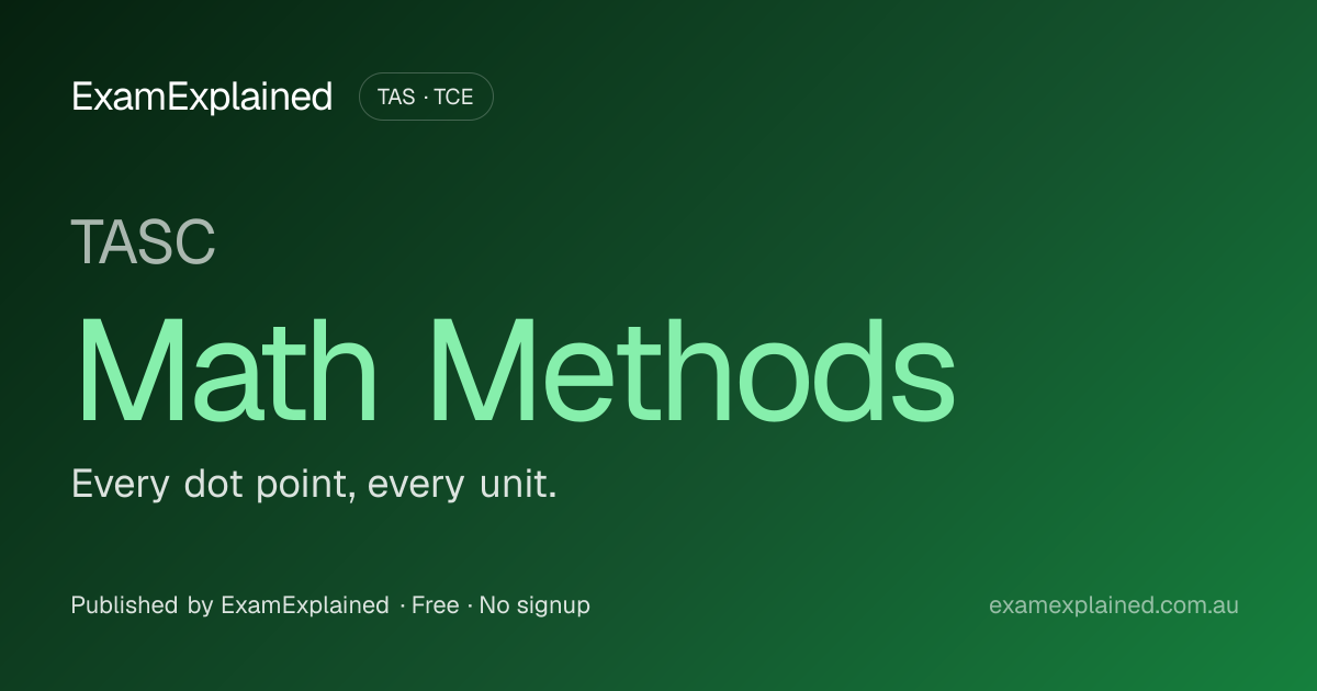 Math Methods (2026 guide) - Math Methods (TCE) - ExamExplained ...