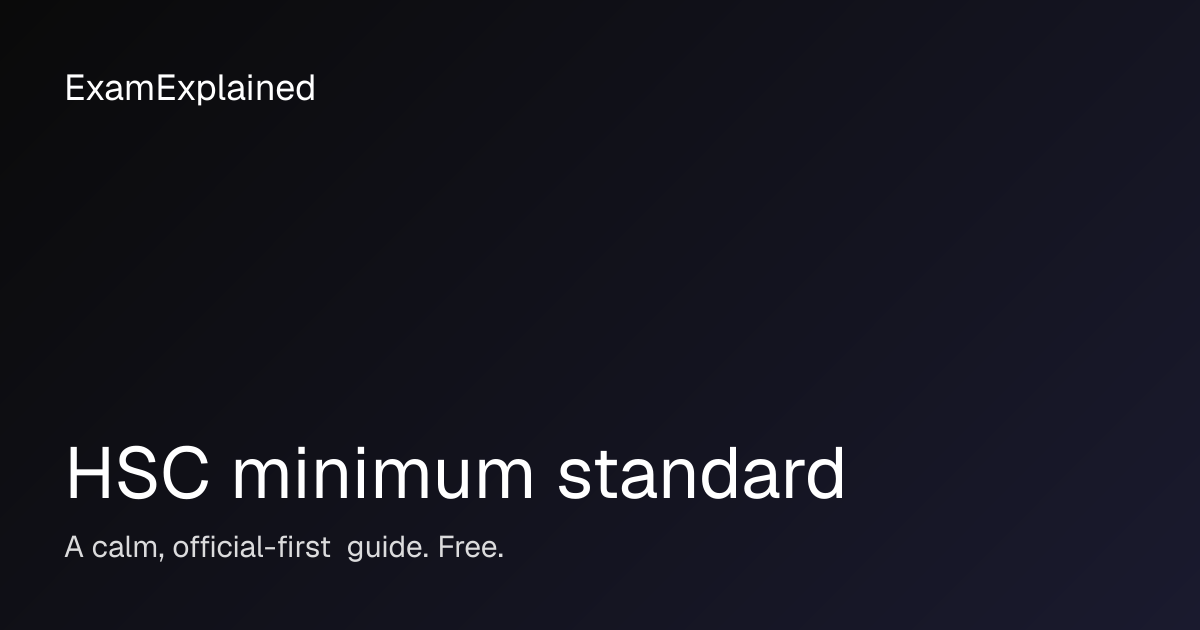 HSC minimum standard (NSW): a plain-language guide to the online tests