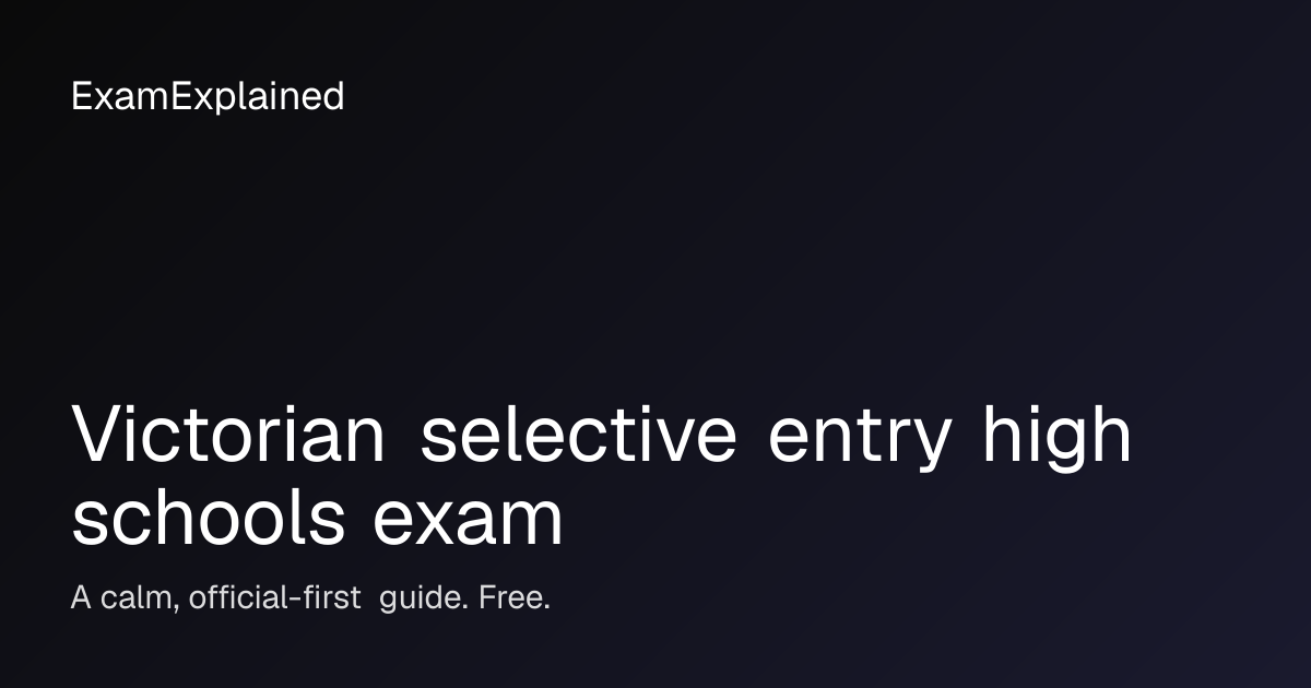 Victorian selective entry fee, concessions and equity