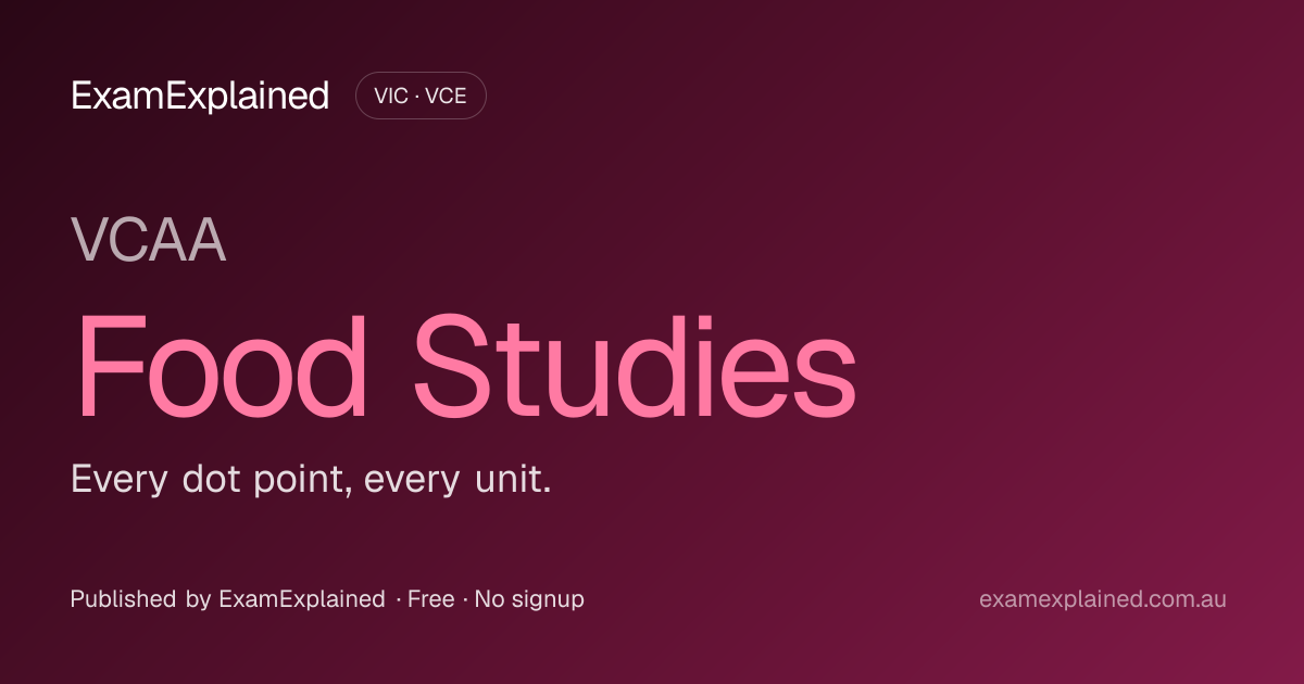 Food Studies (2026 guide) - Food Studies (VCE) - ExamExplained ...